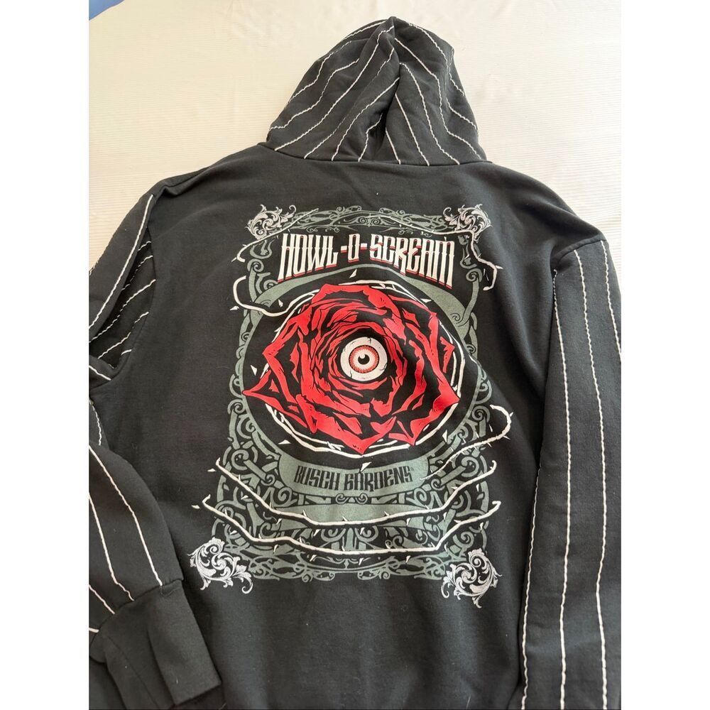 Busch Gardens Howl O Screams Sweatshirt Hoodie Jacket Size Large RARE